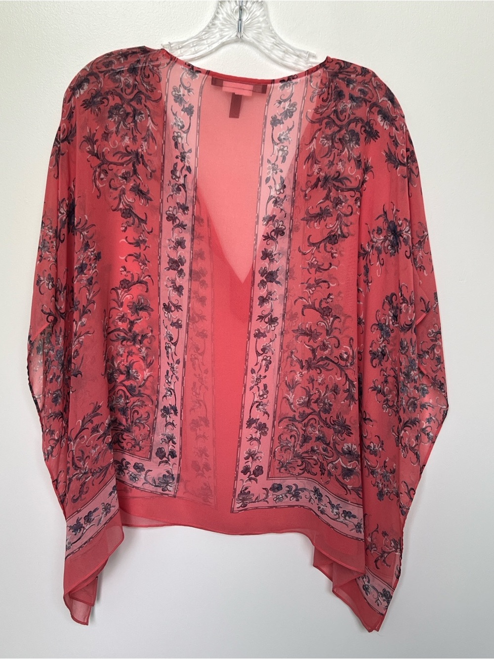 BCBG maxazria women’s floral sheer top - Picture 3 of 6